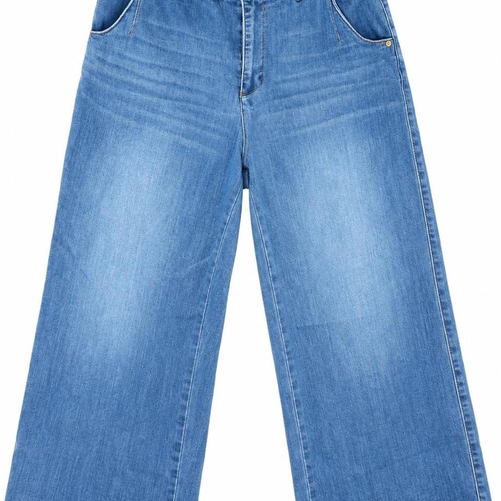 Democracy "Ab"solution Wide Leg Jeans Size 14 High Rise Stretch Denim